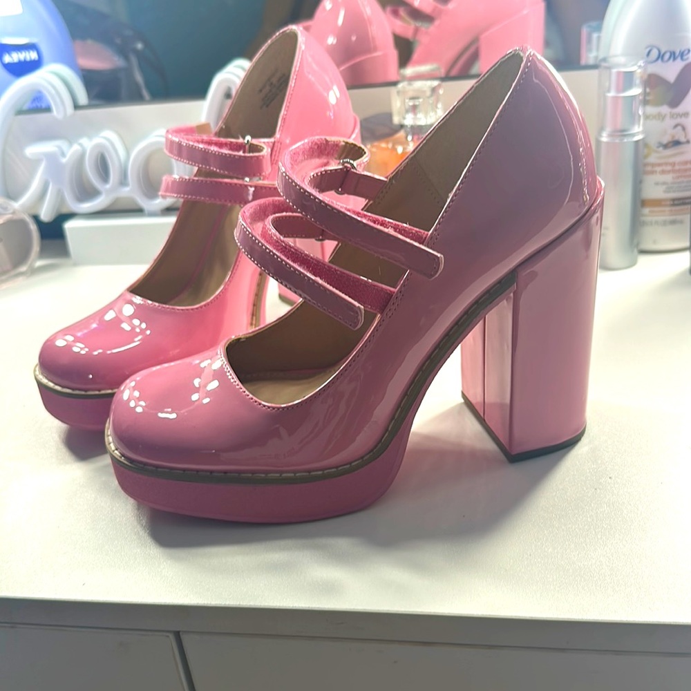 Pink bubblegum platforms